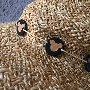 Wide brim straw sun hat - Disney Mickey Mouse